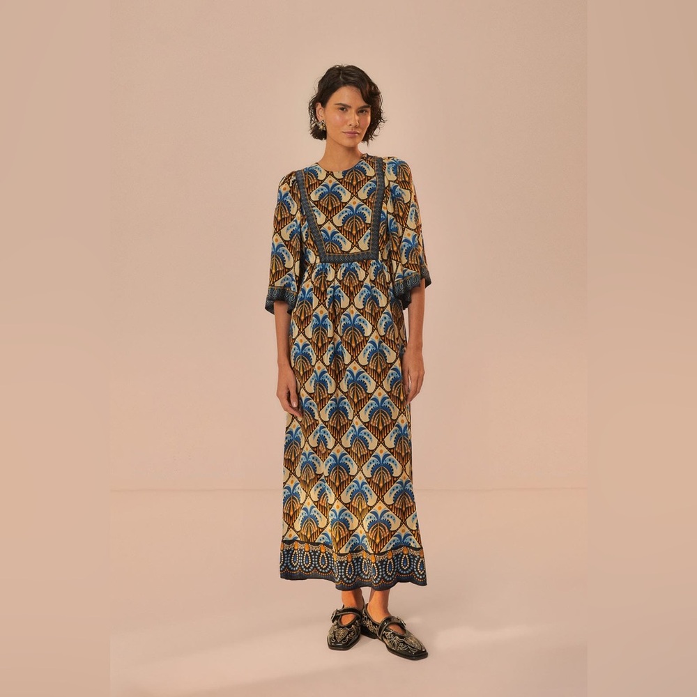 Farm Rio Cocopalm Midi Dress, size XS
